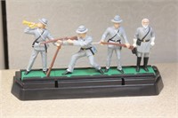 Metal Toy Soldiers on Plastic Stand