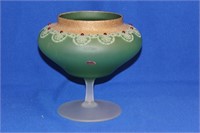 A Beaded Green and Gold Large Cup