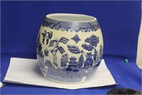 Blue and White Willow Planter