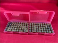 Lot of 100 9MM Brass in 2 Midway 501 Cases