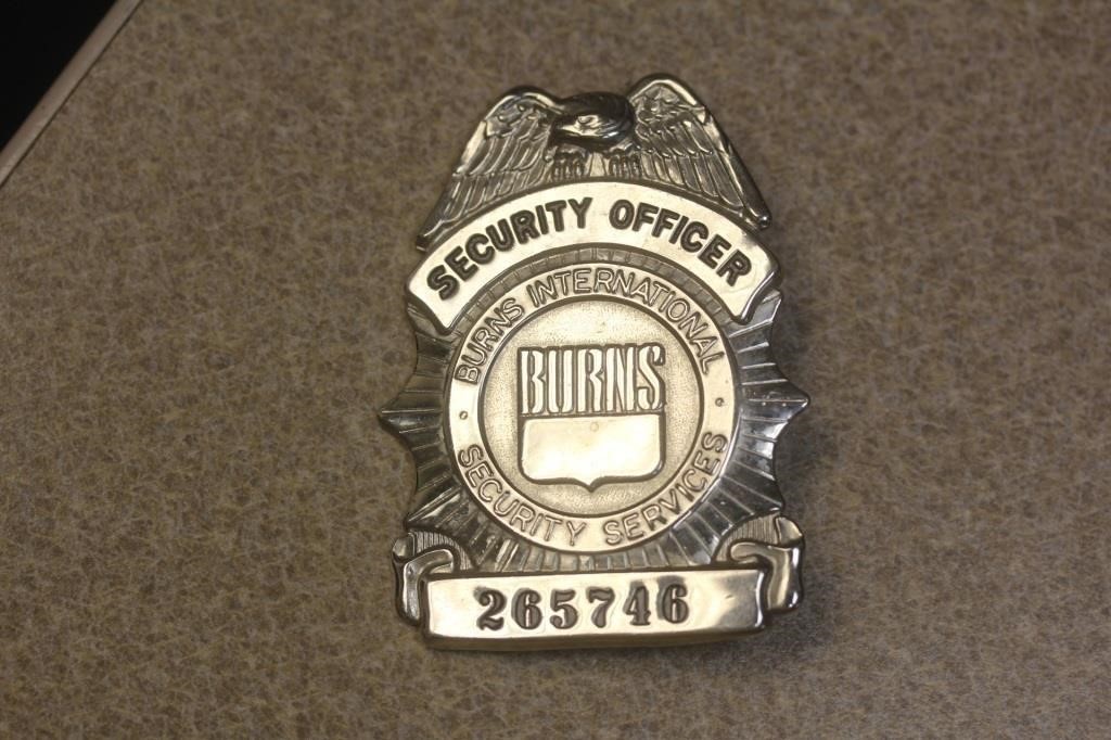 Burns Security Officer Badge