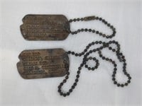 WW2 Military Dog Tags From Michigan Soldier