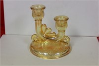 A Carnival Glass Candlestick