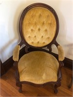 Side chair oval back gold