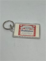 Vintage Budweiser Hard Plastic Keychain