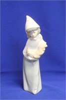 Lladro Girl with Rooster