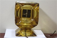 A Retro Glass Block Style Clock Lamp