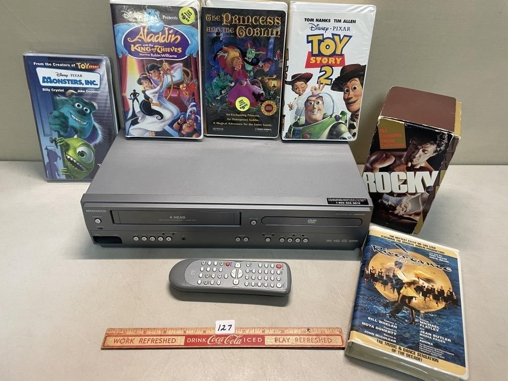 FUN LOT OF MAGVAVOX DEUL VCR/DVD PLAYER AND MORE