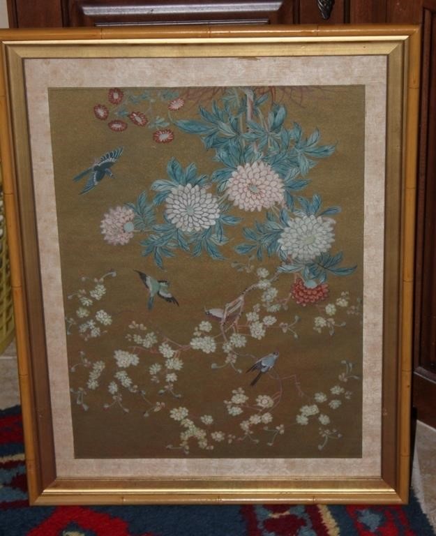 Antique Chinese Pastel on Silk
