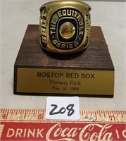 UNIQUE RED SOX DISPLAY RING BRASS