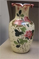 Bristol Glass Hand Painted Vase