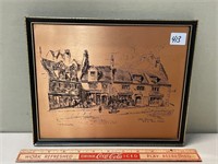 NICE FRAMED COPPER WALL HANGING