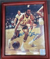 NBA Basketball - Signed Walt Frazier w Jordan Mags
