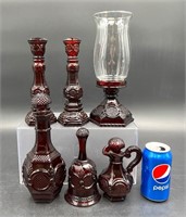 Avon Cape Cod Ruby Red - Lantern, Decanters, Bell