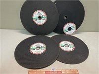 FOUR STONE CUTTING DISKS NEVER USED