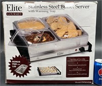 Elite Stainless Steel Buffet Server w Warming Tray