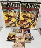 Vintaage Gene Autry Lot - Books, Banners +