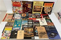 Lot of Specialty Books - Antiques, Beer, Currency+