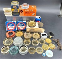 Vintage Canning Jar Lids Assortment