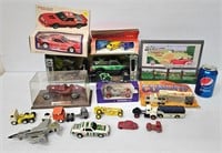 Toy Vehicles Lot - Cars, Trucks, Jet, Some Diecast