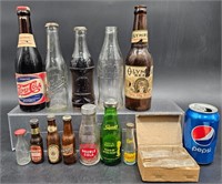 Vintage Beer Soda Bottles - Schlitz, Olympia, Coke