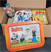Vintage Popeye Lot - Jack-in-the-Phone, Book +