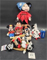 Disney Plush Lot - Mickey Mouse, Cruella De Ville