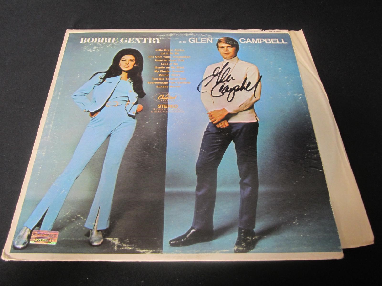 GLEN CAMPBELL SIGNED RECORD ALBUM COVER COA