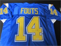 DAN FOUTS SIGNED CHARGERS JERSEY HERITAGE COA