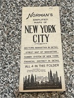 Vintage Norman’s Simplified Map of New York City