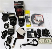 Camera Flash Lot - 32' Cord, Aputure Remotes, Flas
