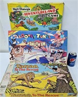 Vintage Board Games - Disney, Loony, Tarzan