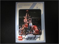 James Worthy Signed NC Sports Card W/Coa
