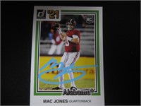 Mac Jones Signed Alabama Sports Card RC W/Coa