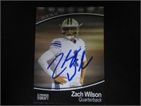 Zach Wilson Signed Cougars Sports Card RC W/Coa
