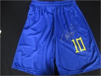 Neymar Signed Blue Soccer Shorts W/Coa