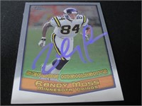 Randy Moss Signed Vikings Sports Card W/Coa