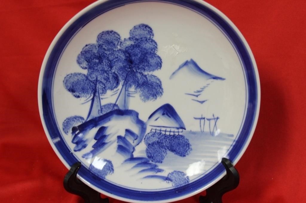 A Vintage Chinese Blue and White Plate