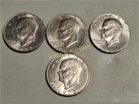 4 ike eisenhower dollar coins 72, 72, 76, 74