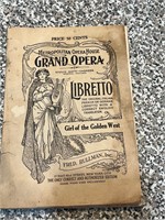 Vintage Metropolitan Opera House Program