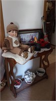 Heart table, bowls, doll & more
