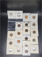 (20) MIXED DATE WHEAT PENNIES