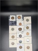 15 VARIOUS DATE WHEAT PENNIES INCLUDES 1955-S