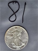 1989 AMERICAN EAGLE 1OZ FINE SILVER