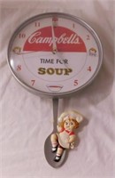 2004 Campbell's Soup pendulum wall clock,