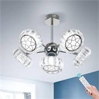 NEW Modern Crystal Chandelier 6 Light Dimmable