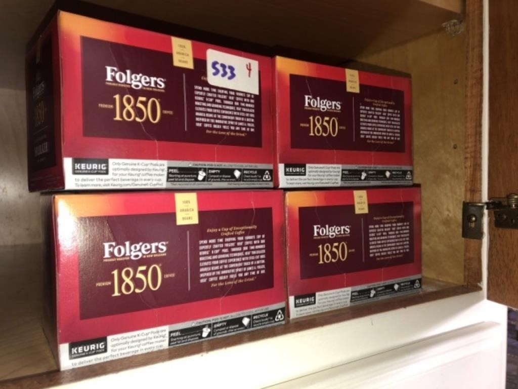 (4)  Packs of Keurig Folgers Coffee Pods