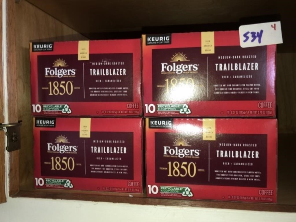 (4) Packs of Keurig Folgers Cofee Pods