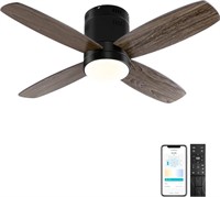 Ohniyou Ceiling Fan with Lights -38'' Modern Low