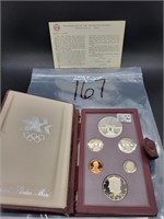 1984-S OLYMPIAD PROOF SILVER COMM. SET
